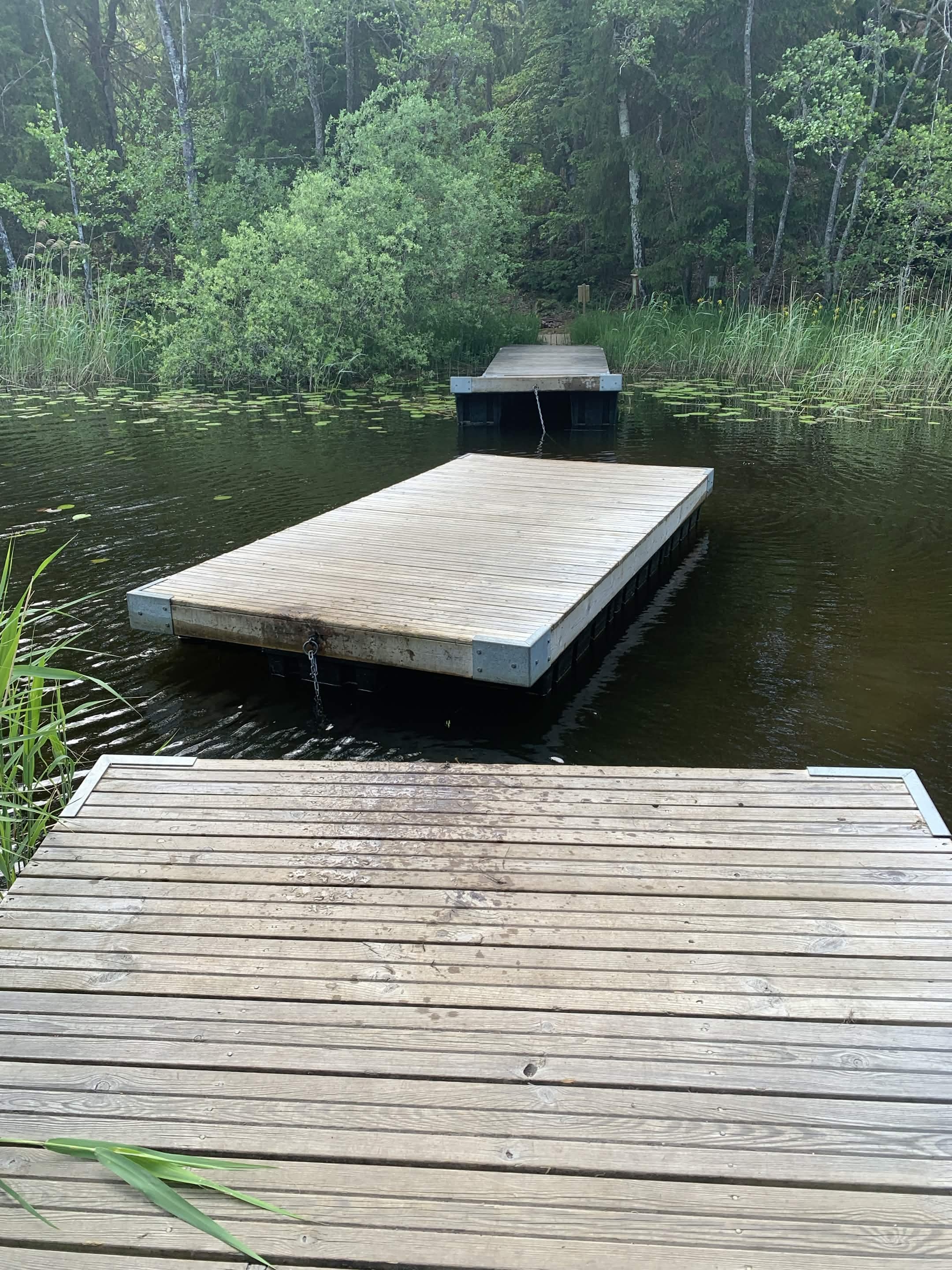 A bridge except the middle part is separate where you'd have to jump to get to the other side