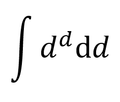 ∫ d^d d d d