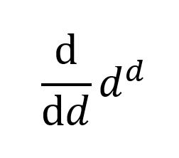 (d / dd)d^d